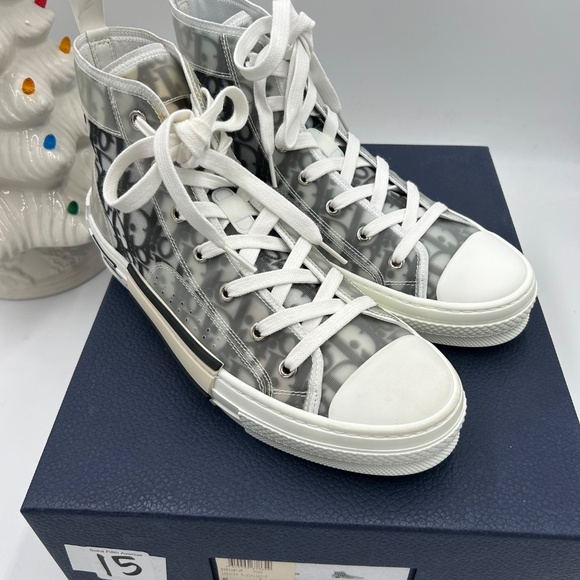 Men’s B 23 high top canvas oblique sneakers size 42 made in Italy - Picture 12 of 13